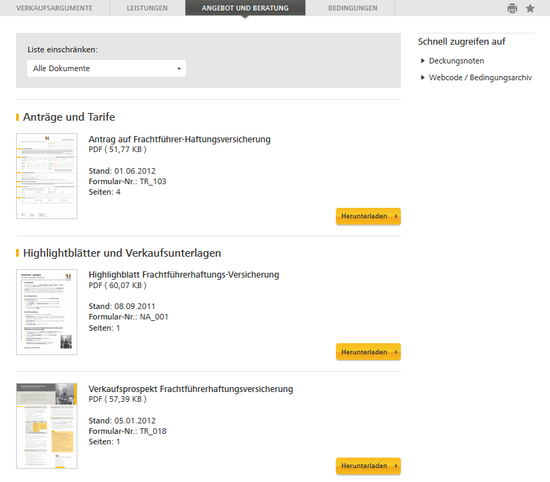 Angebot und Beratung